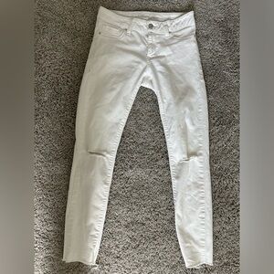 Mavi Jeans Women Mid Rise White Skinny Jean